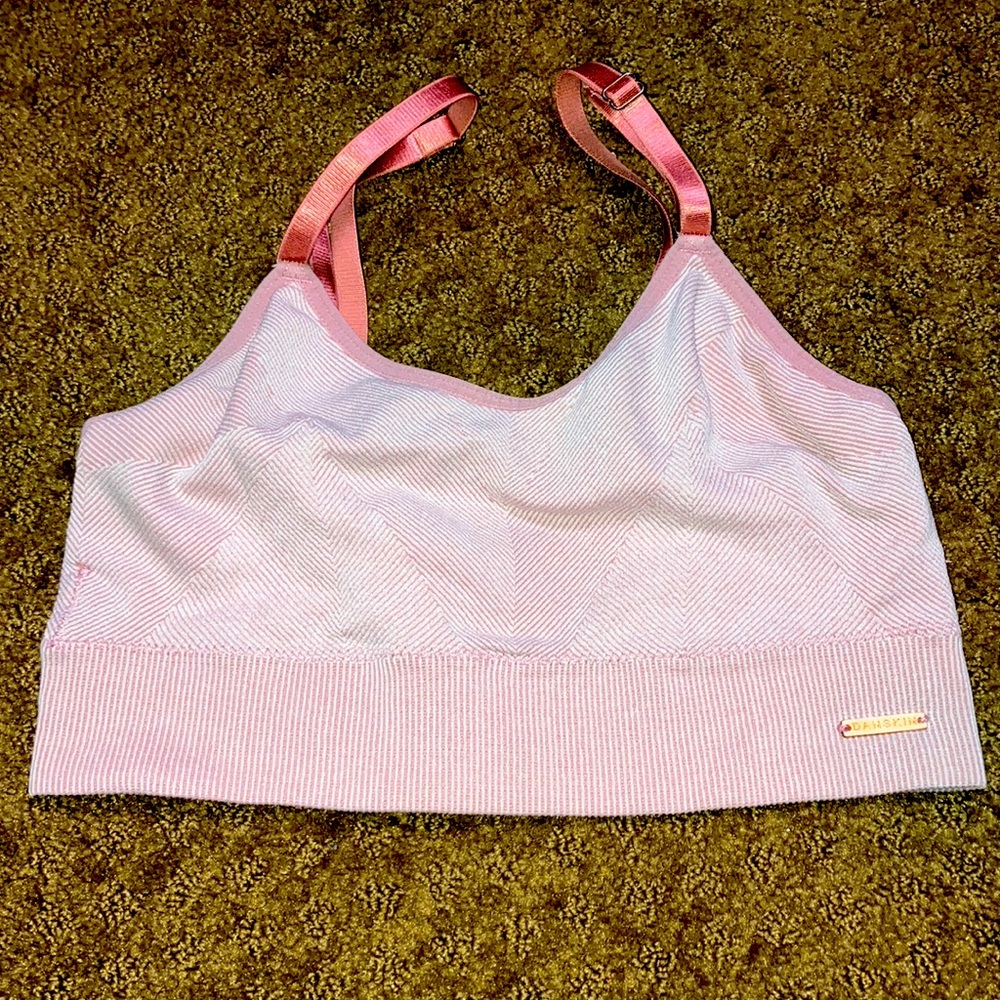 Danskin Small pink strap adjustable bra -EUC